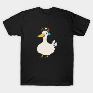 duck with cap , cool duck , handdrawn T-Shirt